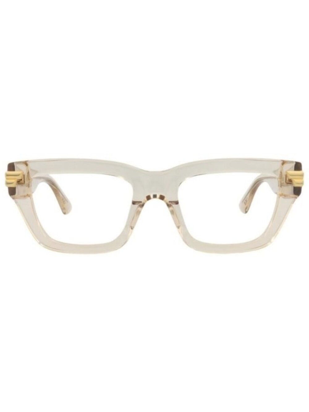 New Bottega Veneta Womens Square/Rectangle Beige Beige Transparent Fashion Desig